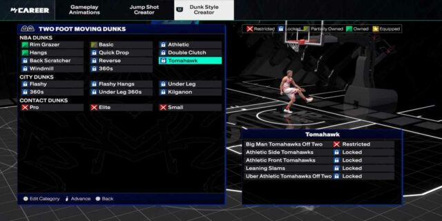 NBA 2K25: melhores estilos de enterrada