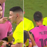 Lionel Messi confrontou o árbitro