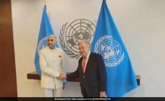 Índia comprometida com a revitalização da ONU: Embaixador Harish a Antonio Guterres