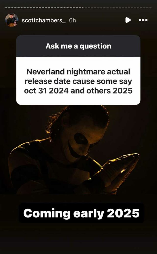 Janela de lançamento de Neverland Nightmare de Peter Pan confirmada pelo diretor e produtor de Twisted Childhood Universe