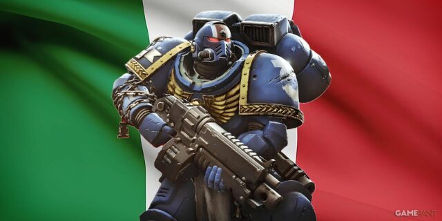 Space Marine 2 Player projeta armadura com tema italiano