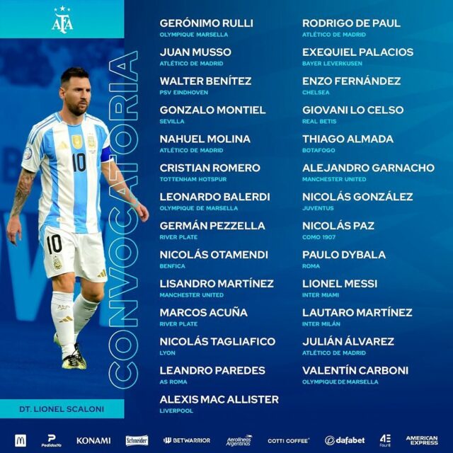 A Argentina convoca Nico Paz após seu início de temporada brutal... e Messi retorna!