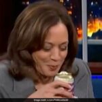 'Cheers': Kamala Harris bebe cerveja durante entrevista na TV