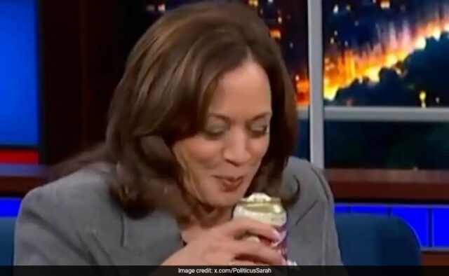 'Cheers': Kamala Harris bebe cerveja durante entrevista na TV