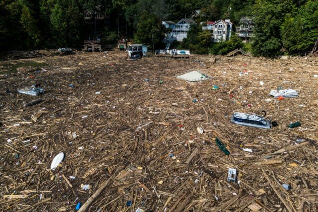 Lake Lure, Carolina do Norte depois de Helene