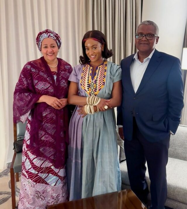 DJ Cuppy sai com Aliko Dangote e Amina Mohammed