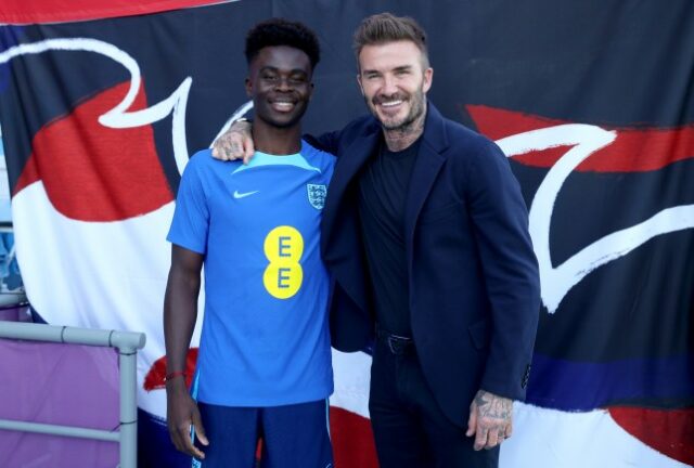 Bukayo Saka e David Beckham