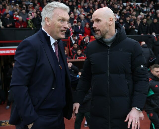 David Moyes e o técnico do Man Utd, Erik ten Hag