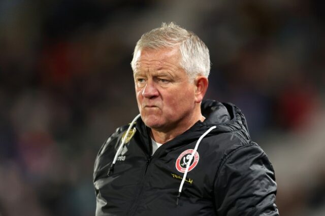 Chris Wilder fotografado trabalhando como técnico do Sheffield United em 2024