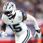 EAST RUTHERFORD, NOVA JERSEY - 26 DE SETEMBRO: Ezekiel Elliott nº 15 do Dallas Cowboys em ação contra o New York Giants no MetLife Stadium em 26 de setembro de 2024 em East Rutherford, Nova Jersey.