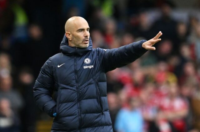 Enzo Maresca, técnico do Chelsea, durante o confronto com o Nottingham Forest