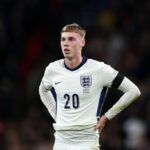 Cole Palmer da Inglaterra durante a partida do Grupo B2 da Liga B da UEFA Nations League 2024/25 entre Inglaterra e Grécia no Estádio de Wembley