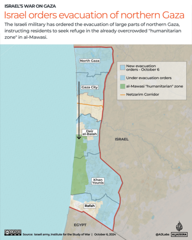 INTERATIVO-Israelense -ordem de evacuação-norte de Gaza- 6 de outubro de 2024-1728203089