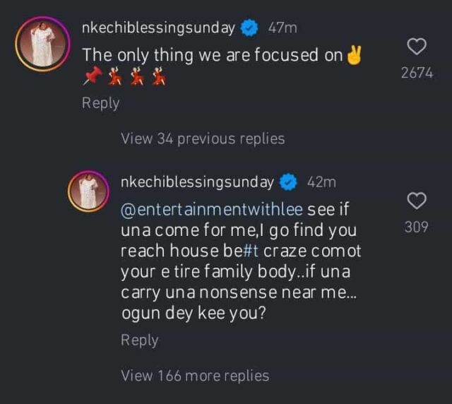 Nkechi Blessing mostra apoio a Davido em meio ao ataque de Wizkid