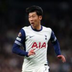 Son Heung-Min do Tottenham Hotspur durante a partida da fase MD1 da Liga Europa 2024/25 da UEFA entre Tottenham Hotspur e Qarabag FK no Tottenham Hotspur Stadium