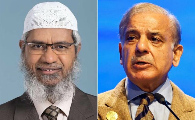 O pregador religioso fugitivo Zakir Naik encontra o Pak PM Shehbaz Sharif