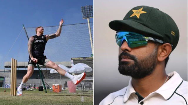 O capitão da Inglaterra, Ben Stokes, e a estrela do Paquistão, Babar Azam