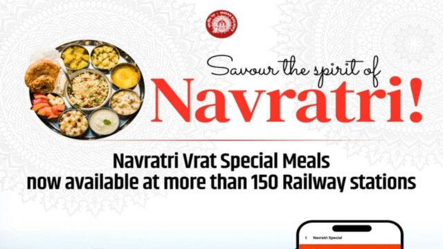 Ferrovias lançam Navratri vrat thali especial para passageiros, verifique detalhes