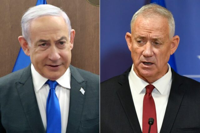 O primeiro-ministro israelense, Benjamin Netanyahu, deixou Benny Gantz